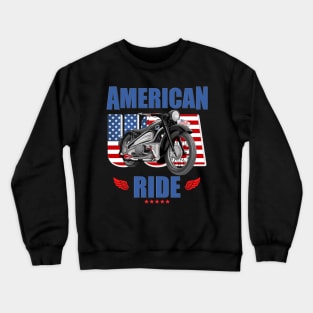 American Ride, Motorcycle, Biker, Motorcycle Gift, Motorcycle, Motorcycle, Motorcycle, Motorbike, Bike Crewneck Sweatshirt